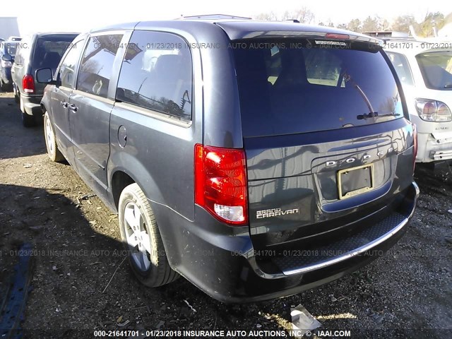 2C4RDGBG2DR693180 - 2013 DODGE GRAND CARAVAN SE Dark Blue photo 3