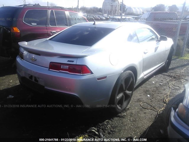 2G1FH1EJ6F9251283 - 2015 CHEVROLET CAMARO SS SILVER photo 4