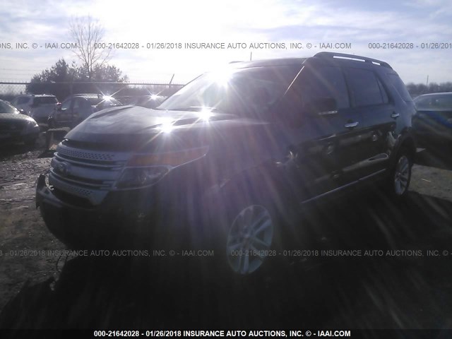 1FM5K8D87EGA26765 - 2014 FORD EXPLORER XLT BLACK photo 2