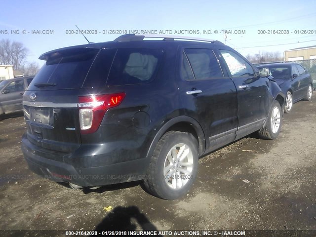 1FM5K8D87EGA26765 - 2014 FORD EXPLORER XLT BLACK photo 4