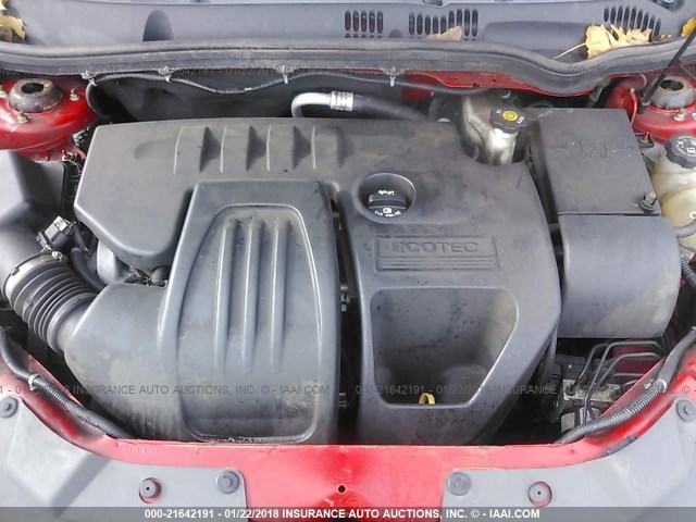 1G1AF1F59A7192256 - 2010 CHEVROLET COBALT 2LT RED photo 10