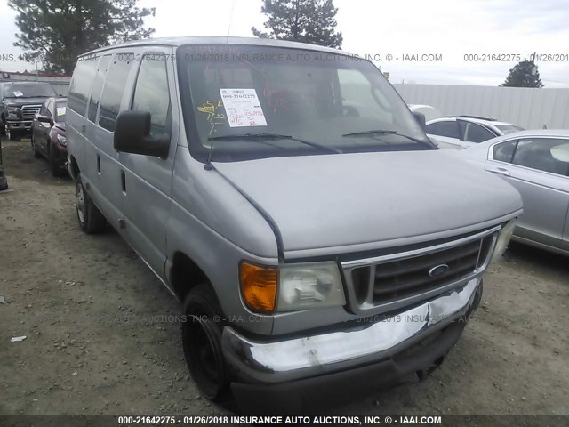 1FBNE31L16DA40045 - 2006 FORD ECONOLINE E350 SUPER DUTY WAGON GRAY photo 1