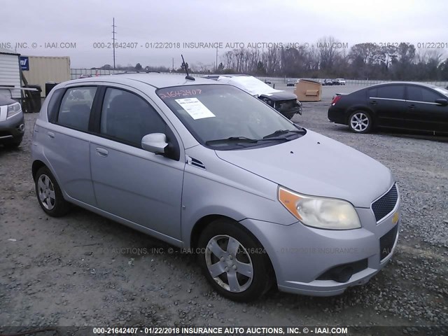 KL1TD66E59B653990 - 2009 CHEVROLET AVEO LS/LT SILVER photo 1