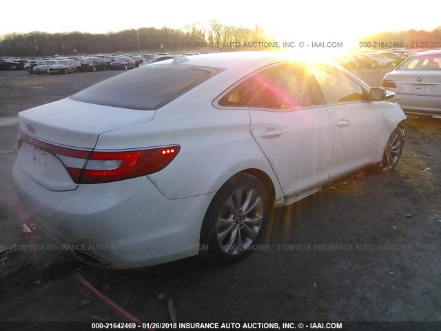 KMHFG4JG0DA223319 - 2013 HYUNDAI AZERA WHITE photo 4