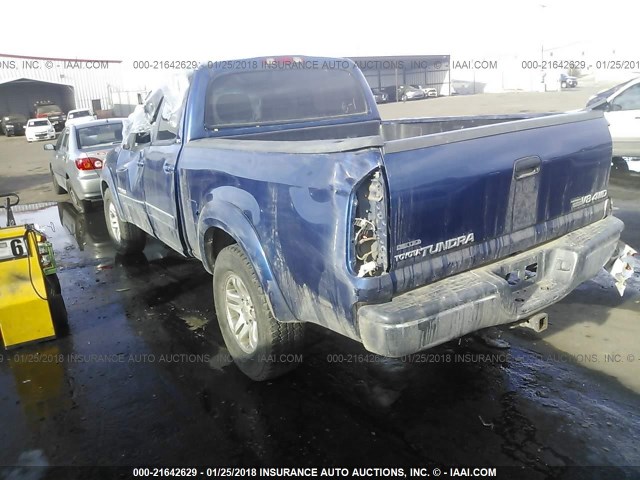 5TBDT44176S527535 - 2006 TOYOTA TUNDRA DOUBLE CAB SR5 Navy photo 3