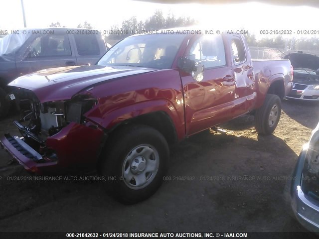 5TFRX5GN2HX086416 - 2017 TOYOTA TACOMA ACCESS CAB/SR/SR5 RED photo 2