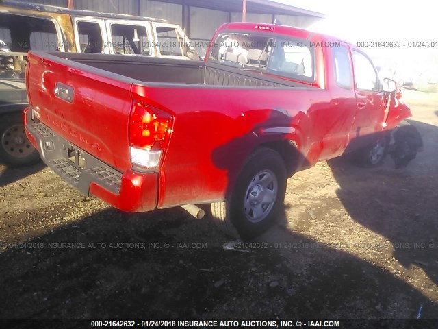 5TFRX5GN2HX086416 - 2017 TOYOTA TACOMA ACCESS CAB/SR/SR5 红色 照片 4
