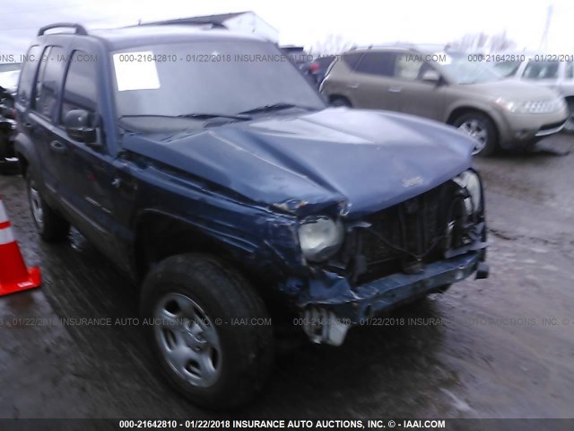 1J4GL48K03W612469 - 2003 JEEP LIBERTY SPORT/FREEDOM BLUE photo 1