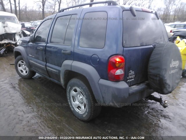 1J4GL48K03W612469 - 2003 JEEP LIBERTY SPORT/FREEDOM ლურჯი ფოტო 3