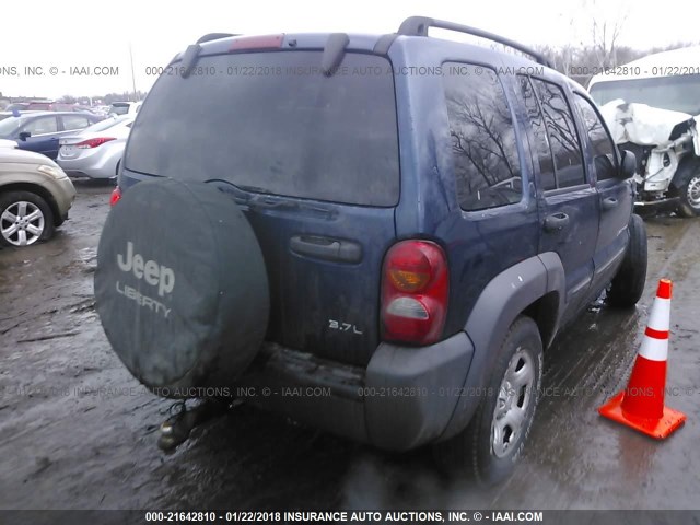 1J4GL48K03W612469 - 2003 JEEP LIBERTY SPORT/FREEDOM ლურჯი ფოტო 4