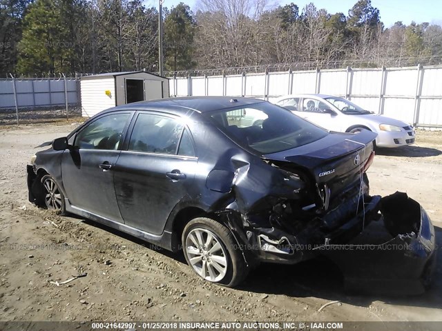 1NXBU40E39Z144630 - 2009 TOYOTA COROLLA S/LE/XLE BLACK photo 3