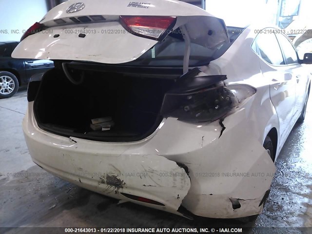 5NPDH4AE9DH272003 - 2013 HYUNDAI ELANTRA GLS/LIMITED WHITE photo 6