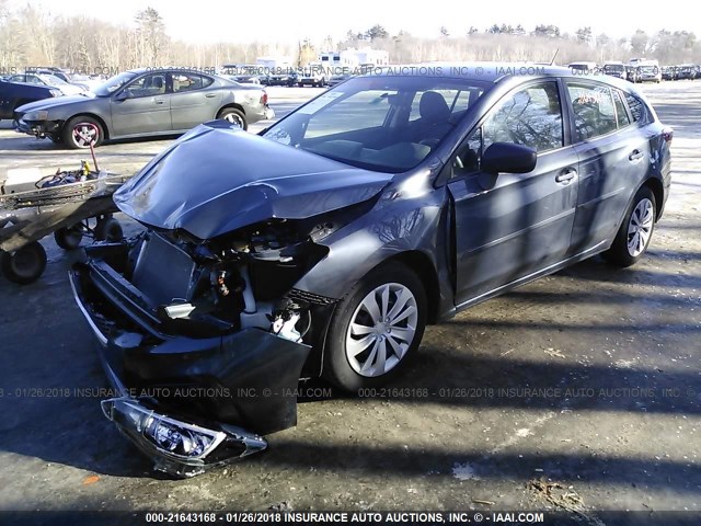 4S3GTAA67H3709436 - 2017 SUBARU IMPREZA GRAY photo 2