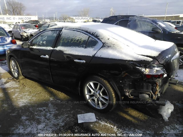 1N4AA5AP9EC462319 - 2014 NISSAN MAXIMA S/SV BLACK photo 3