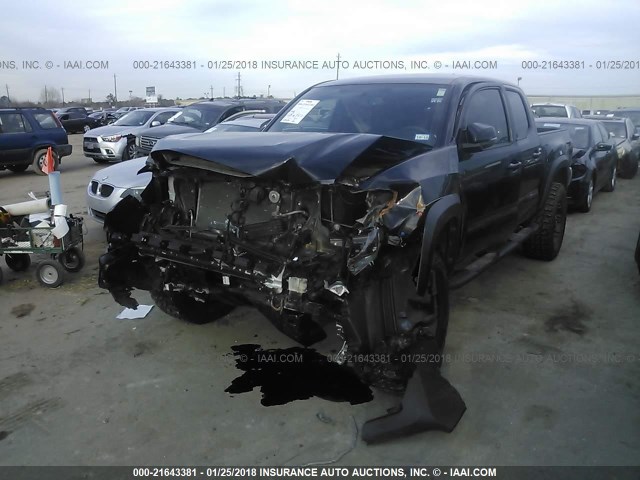 5TFCZ5AN7GX004445 - 2016 TOYOTA TACOMA DBL CAB/SR/SR5/TRD SPT/OR BLACK photo 2