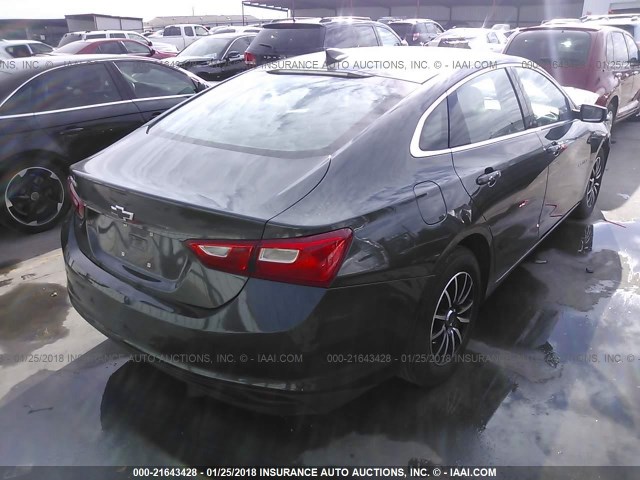 1G1ZB5STXHF148471 - 2017 CHEVROLET MALIBU LS ნაცრისფერი ფოტო 4