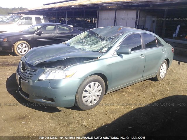 4T1BE46K77U706729 - 2007 TOYOTA CAMRY NEW GENERAT CE/LE/XLE/SE GREEN photo 2