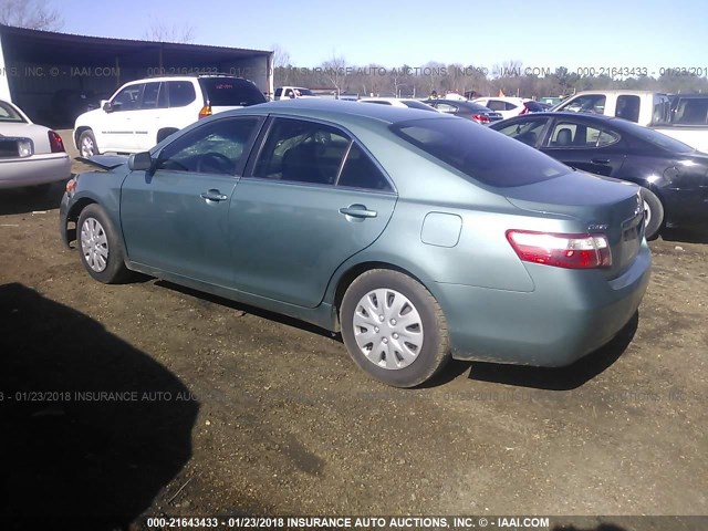 4T1BE46K77U706729 - 2007 TOYOTA CAMRY NEW GENERAT CE/LE/XLE/SE GREEN photo 3