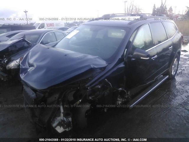 1GNKVJED9BJ406066 - 2011 CHEVROLET TRAVERSE LT BLACK photo 2