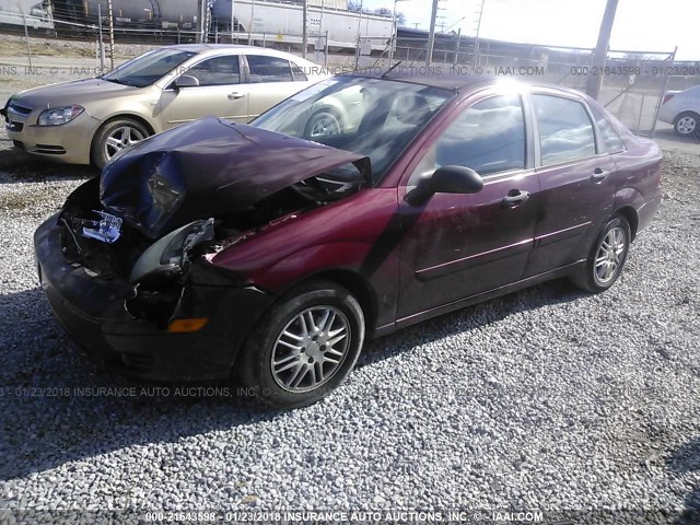 1FAFP34N77W211688 - 2007 FORD FOCUS ZX4/S/SE/SES BURGUNDY photo 2