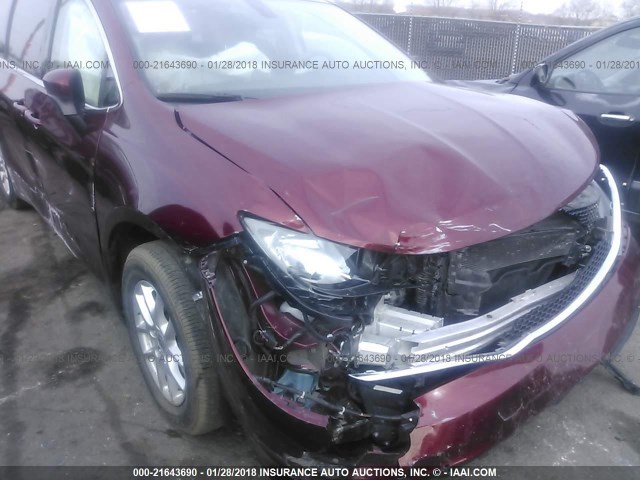 2C4RC1DG7HR509872 - 2017 CHRYSLER PACIFICA TOURING MAROON photo 6