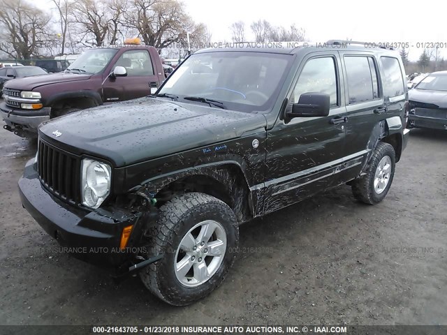 1J4PN2GK4BW506508 - 2011 JEEP LIBERTY SPORT GREEN photo 2