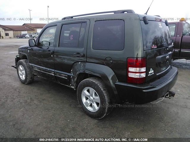 1J4PN2GK4BW506508 - 2011 JEEP LIBERTY SPORT 绿色 照片 3