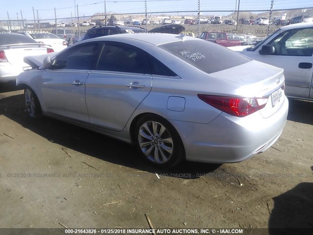 5NPEC4AC1DH675314 - 2013 HYUNDAI SONATA SE/LIMITED SILVER photo 3