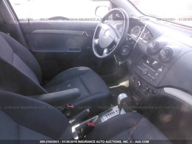 KL1TD56E09B378863 - 2009 CHEVROLET AVEO LS/LT 红色 照片 5