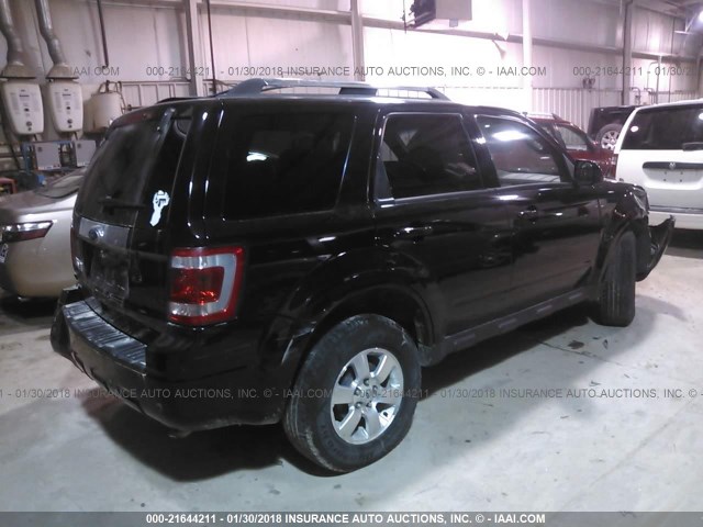 1FMCU0E71AKA62080 - 2010 FORD ESCAPE LIMITED BLACK photo 4