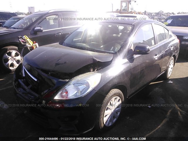 3N1CN7AP2CL879482 - 2012 NISSAN VERSA S/SV/SL BLACK photo 2