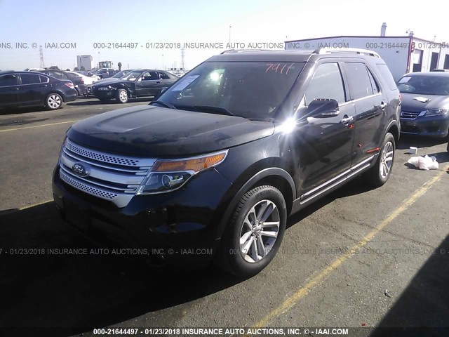 1FM5K7D81FGB67911 - 2015 FORD EXPLORER XLT BLACK photo 2