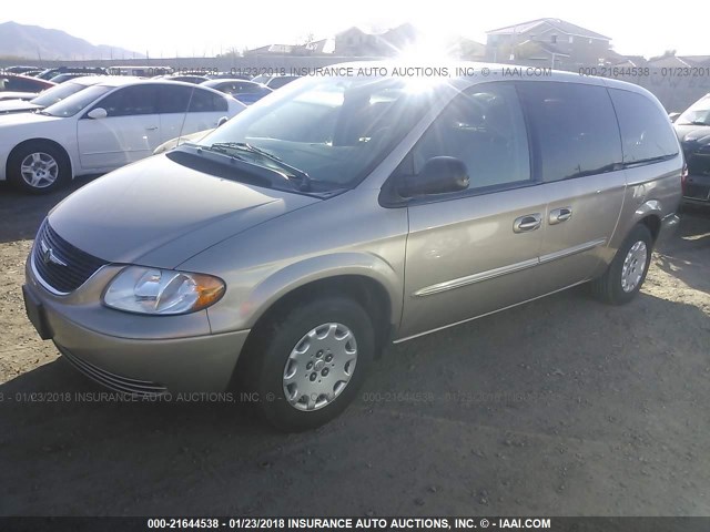 2C8GP24R53R339330 - 2003 CHRYSLER TOWN & COUNTRY  TAN photo 2