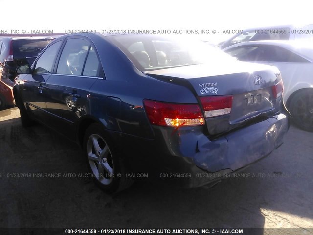 5NPEU46F37H216449 - 2007 HYUNDAI SONATA SE/LIMITED TEAL photo 3