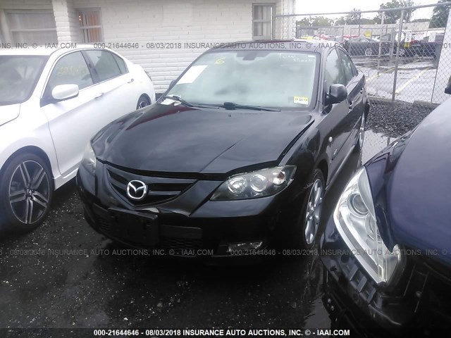 JM1BK324X71642640 - 2007 MAZDA 3 S BLACK photo 2