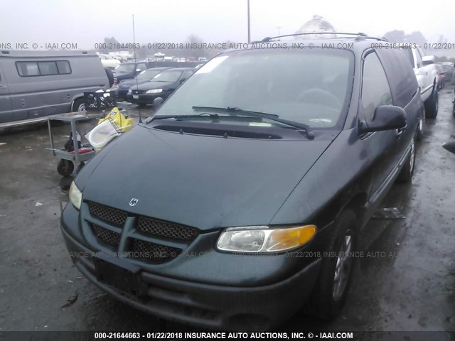 1B4GP54L0YB519476 - 2000 DODGE GRAND CARAVAN LE GREEN photo 2