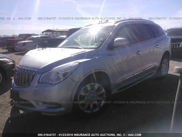 5GAKRBKD9FJ328659 - 2015 BUICK ENCLAVE SILVER photo 2