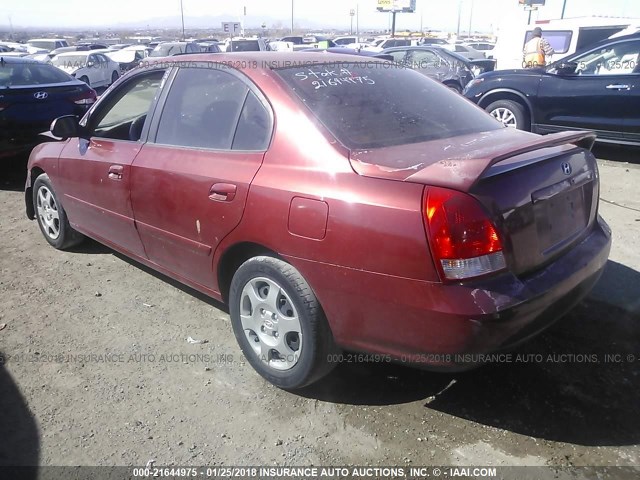 KMHDN45D12U441259 - 2002 HYUNDAI ELANTRA GLS/GT MAROON photo 3