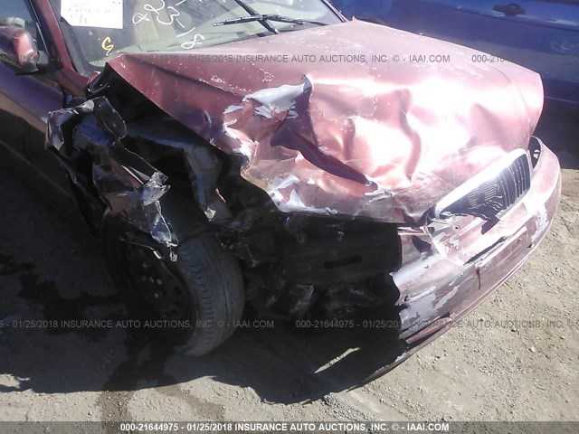 KMHDN45D12U441259 - 2002 HYUNDAI ELANTRA GLS/GT MAROON photo 6