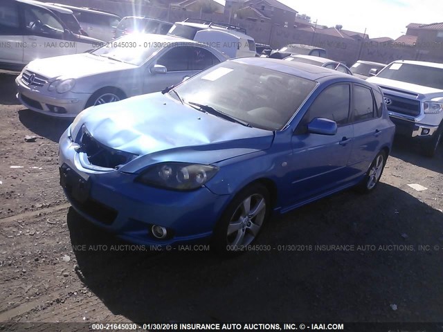 JM1BK343061441493 - 2006 MAZDA 3 HATCHBACK BLUE photo 2