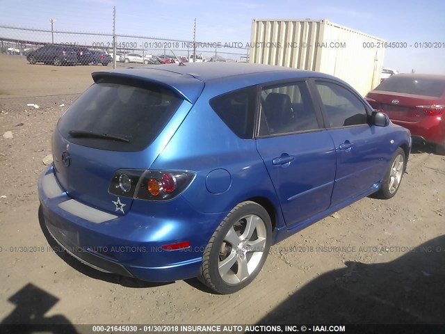 JM1BK343061441493 - 2006 MAZDA 3 HATCHBACK BLUE photo 4