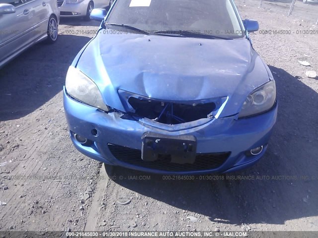 JM1BK343061441493 - 2006 MAZDA 3 HATCHBACK BLUE photo 6