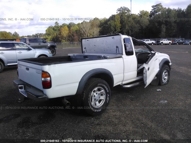 5TESN92N74Z344423 - 2004 TOYOTA TACOMA XTRACAB PRERUNNER WHITE photo 4