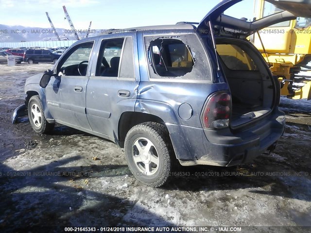 1GNDT13S532235697 - 2003 CHEVROLET TRAILBLAZER  BLUE photo 3