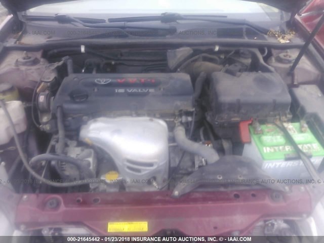 4T1BE32K82U087115 - 2002 TOYOTA CAMRY LE/XLE/SE 红色 照片 10