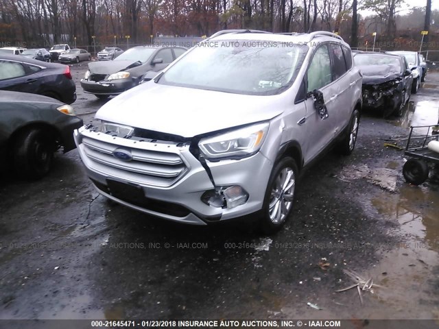 1FMCU9J93HUA98007 - 2017 FORD ESCAPE TITANIUM SILVER photo 2