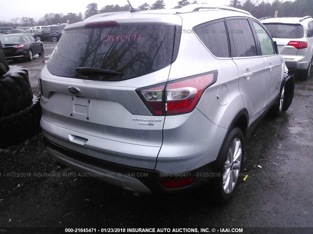 1FMCU9J93HUA98007 - 2017 FORD ESCAPE TITANIUM SILVER photo 4