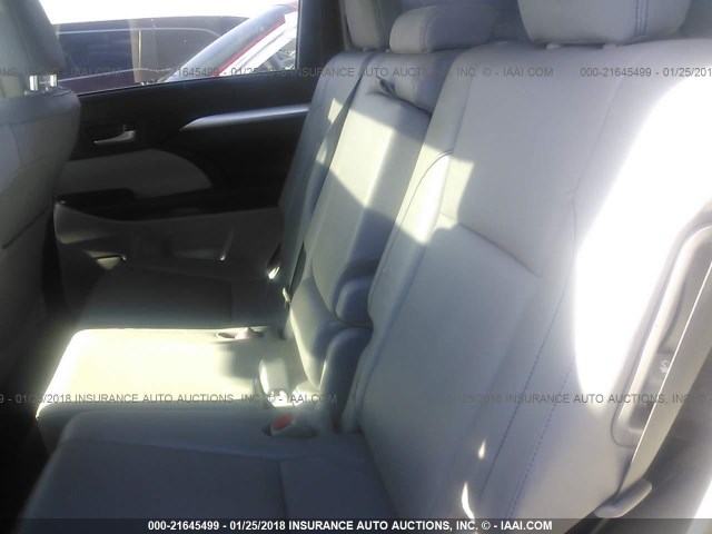 5TDJKRFH9ES019831 - 2014 TOYOTA HIGHLANDER XLE ლურჯი ფოტო 8