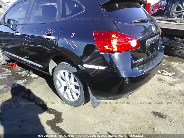 JN8AS5MVXDW136368 - 2013 NISSAN ROGUE S/SV BLACK photo 6