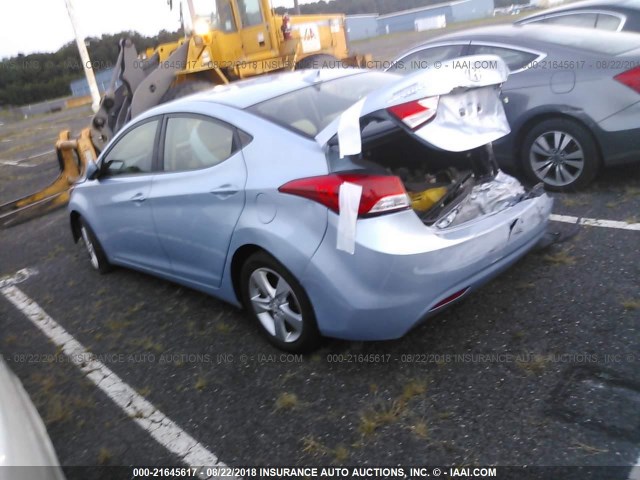 KMHDH4AE7BU104374 - 2011 HYUNDAI ELANTRA GLS/LIMITED Light Blue photo 3